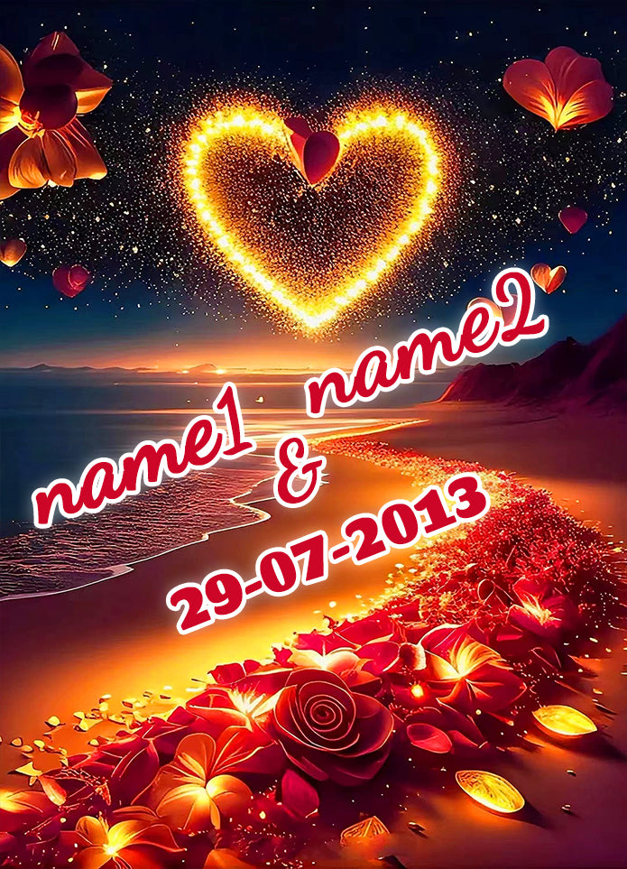 DIAMOND PAINTING - ROSE DER LIEBE (MIT TEXT)