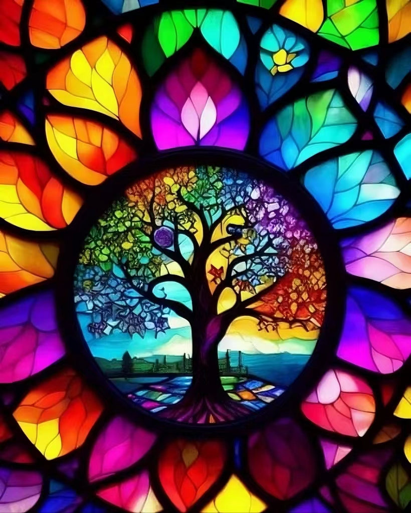 DIAMOND PAINTING -Regenbogenbaum