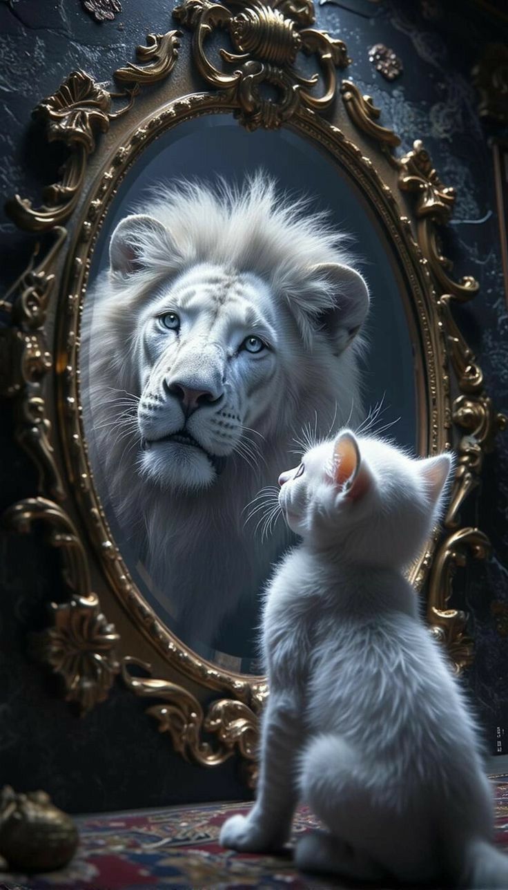 DIAMOND PAINTING - Löwe und Katze