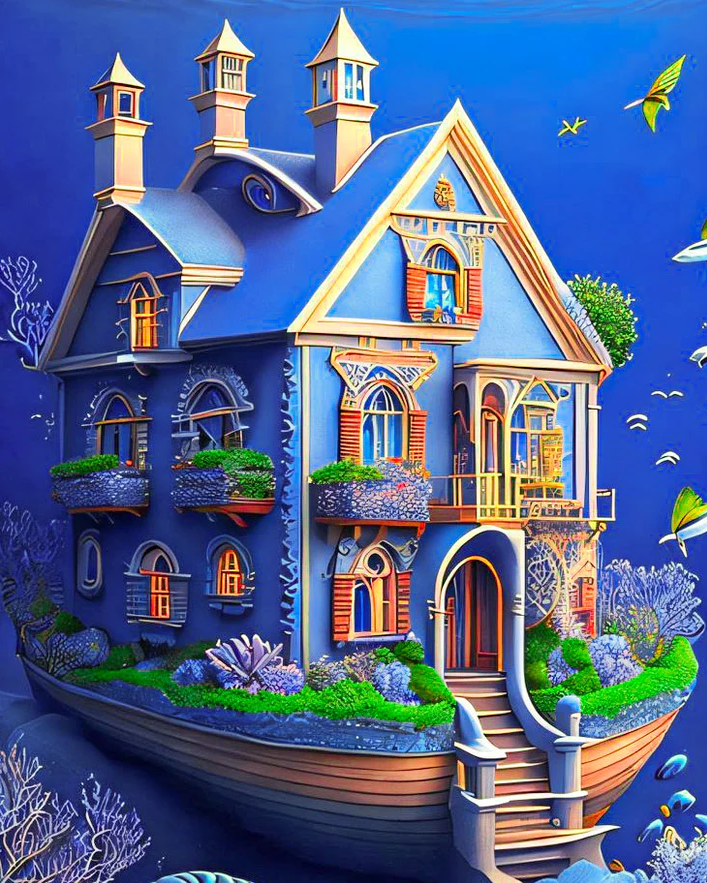 DIAMOND PAINTING -OCEAN COTTAGE