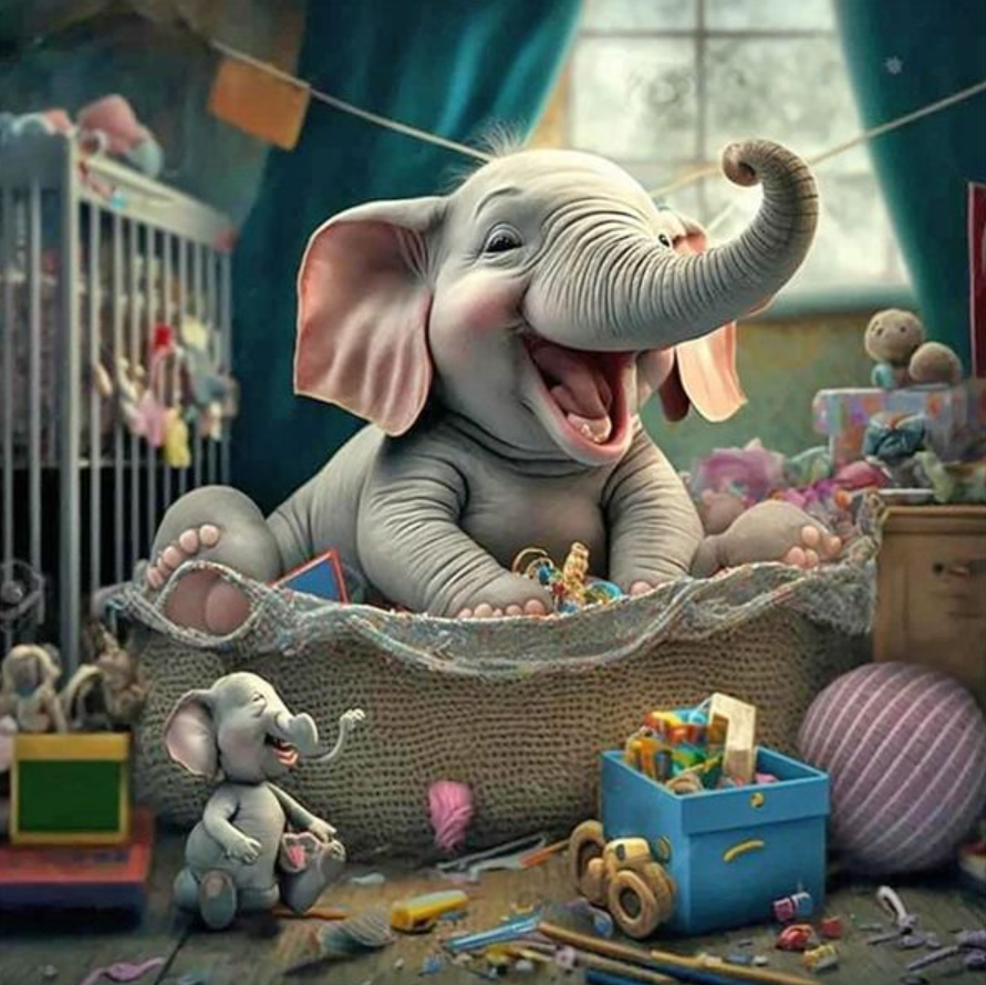 DIAMOND PAINTING -ELEFANT