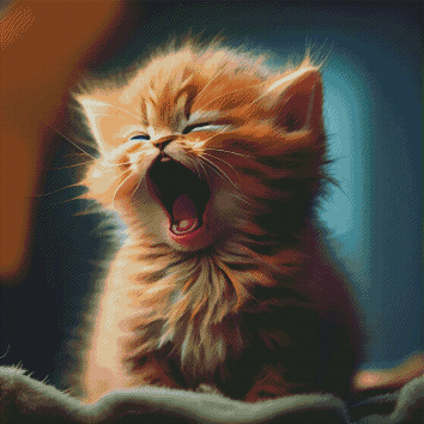 DIAMOND PAINTING -GÄHNENDE KATZE