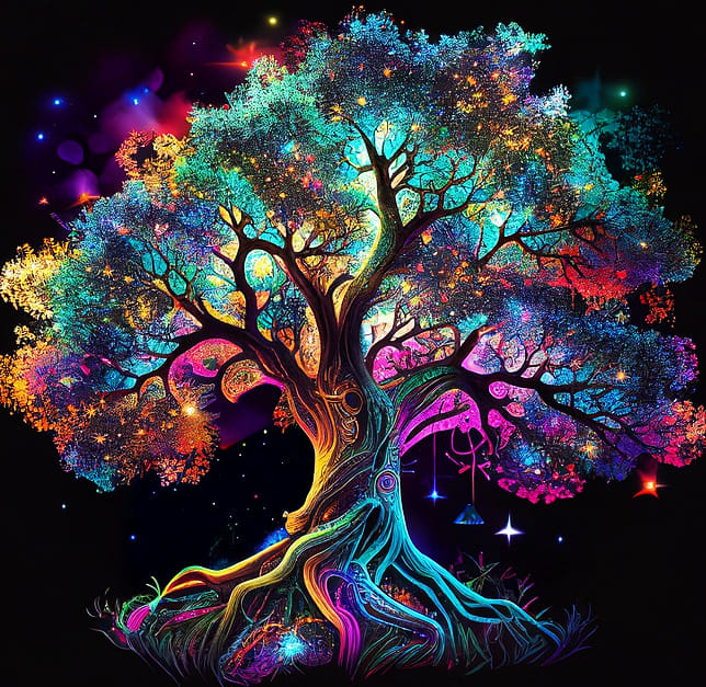 DIAMOND PAINTING -LEUCHTENDER BAUM
