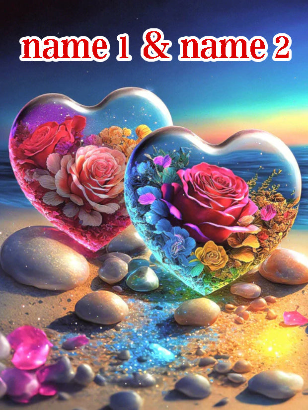 DIAMOND PAINTING - ROSE DER LIEBE (MIT TEXT)