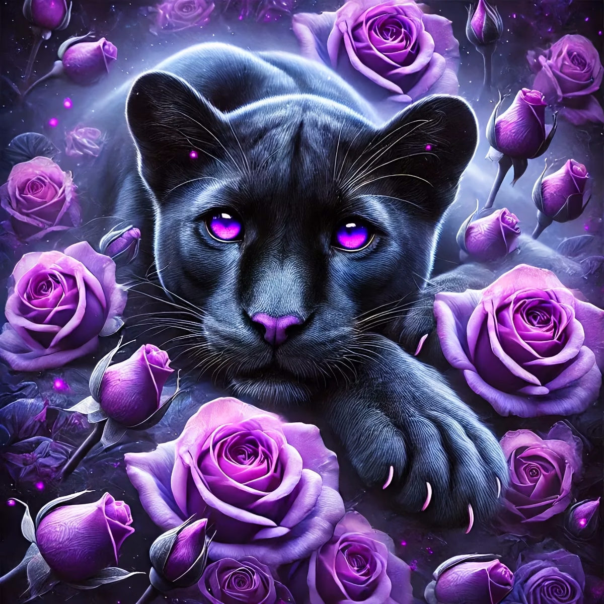 DIAMOND PAINTING - Schwarzer Panther