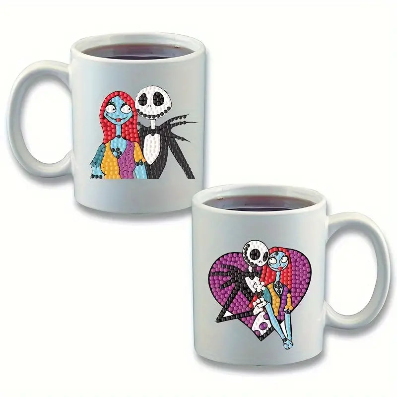 9 Stück DIY runde Diamantmalerei-Aufkleber Wandaufkleber | Halloween