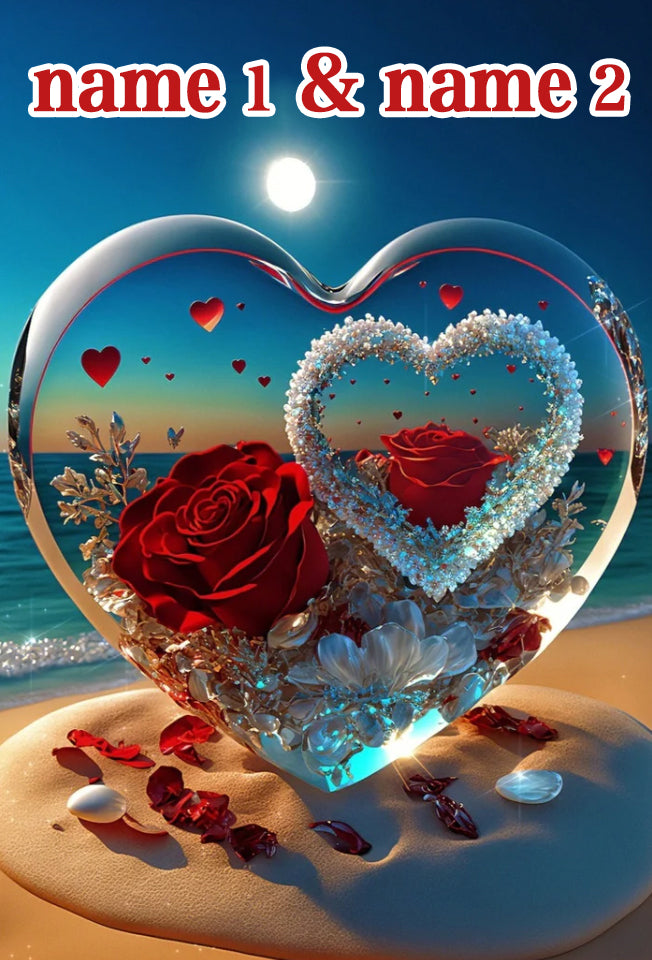 DIAMOND PAINTING - ROSE DER LIEBE (MIT TEXT)