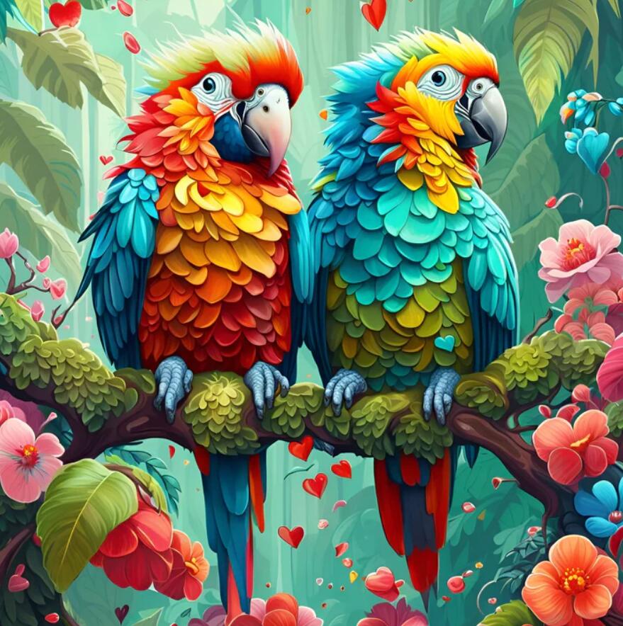 DIAMOND PAINTING - Papagei