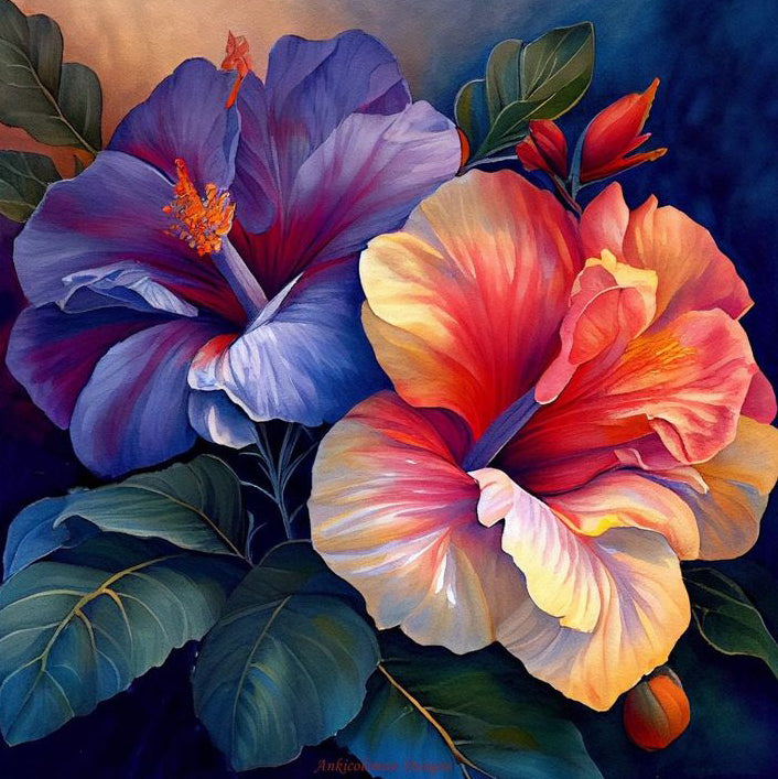 DIAMOND PAINTING -Hibiskus
