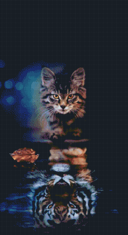 DIAMOND PAINTING - KATZE UND TIGER