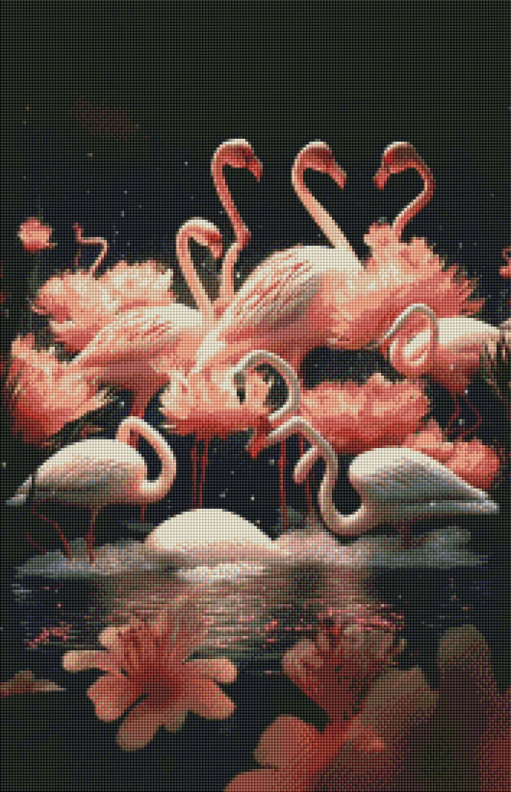 DIAMOND PAINTING -GROSSER FLAMINGO