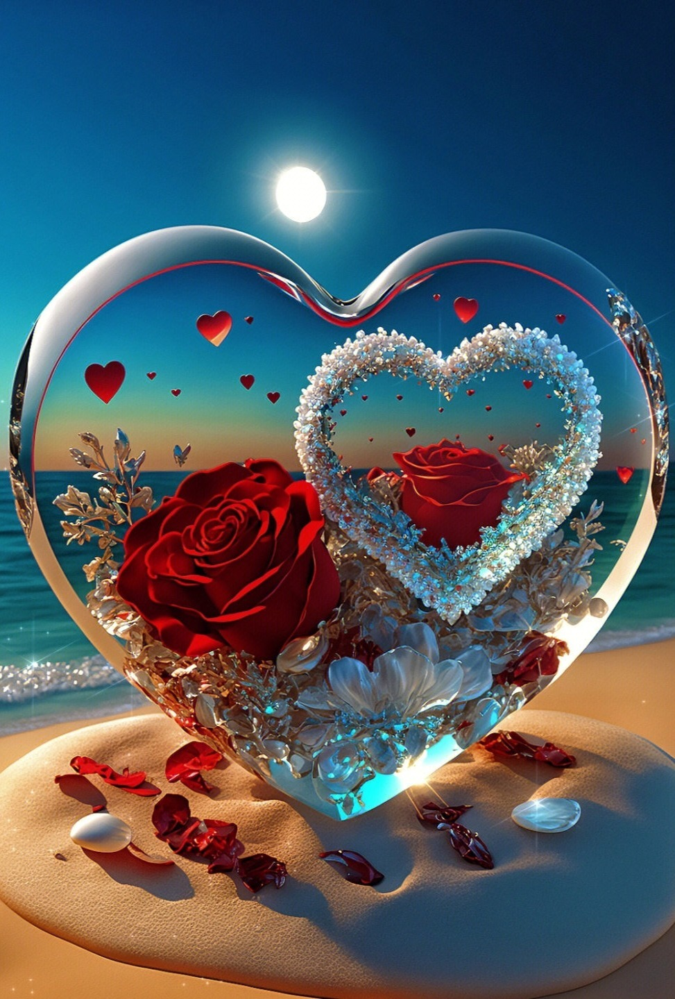 DIAMOND PAINTING - ROSE DER LIEBE (MIT TEXT)