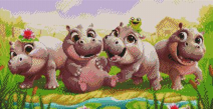 DIAMOND PAINTING - Nilpferd