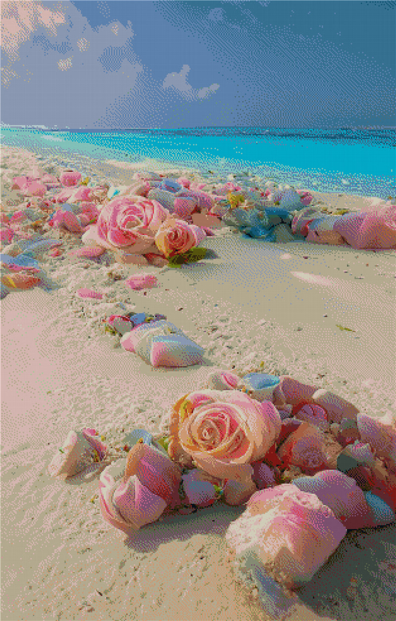 DIAMOND PAINTING - ROSE AM MEER