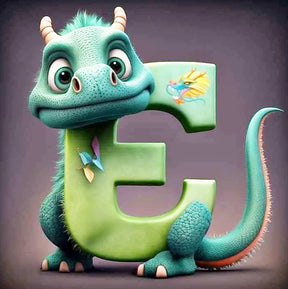 DIAMOND PAINTING -ALPHABET-DRACHE