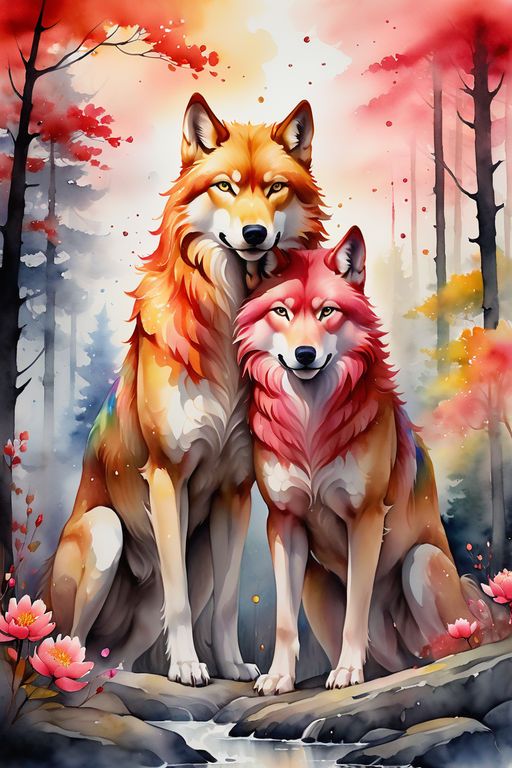 DIAMOND PAINTING -  Wolf