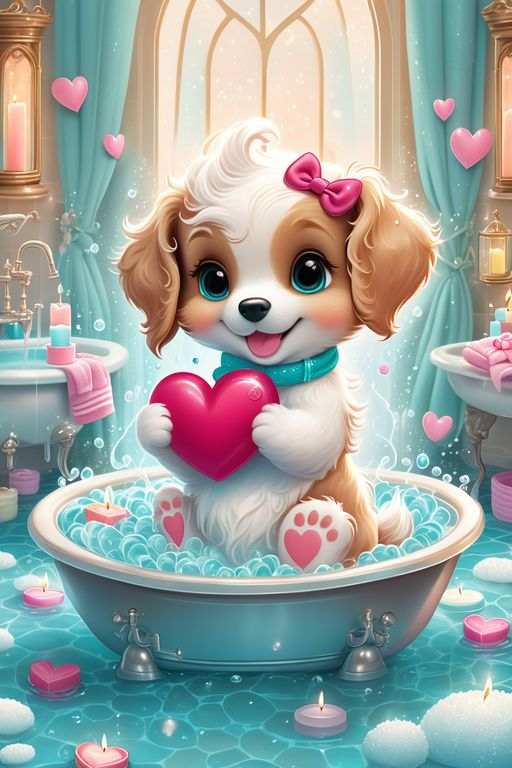 DIAMOND PAINTING -  Welpe