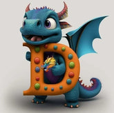DIAMOND PAINTING -ALPHABET-DRACHE