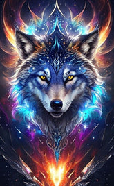 DIAMOND PAINTING -  Wolf