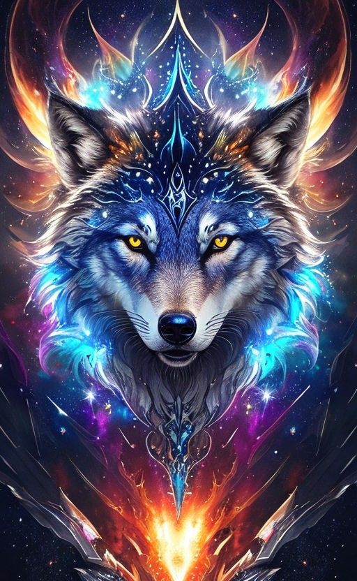 DIAMOND PAINTING -  Wolf