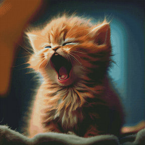 DIAMOND PAINTING -GÄHNENDE KATZE
