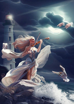 DIAMOND PAINTING -Ensemble mit dem Himmel