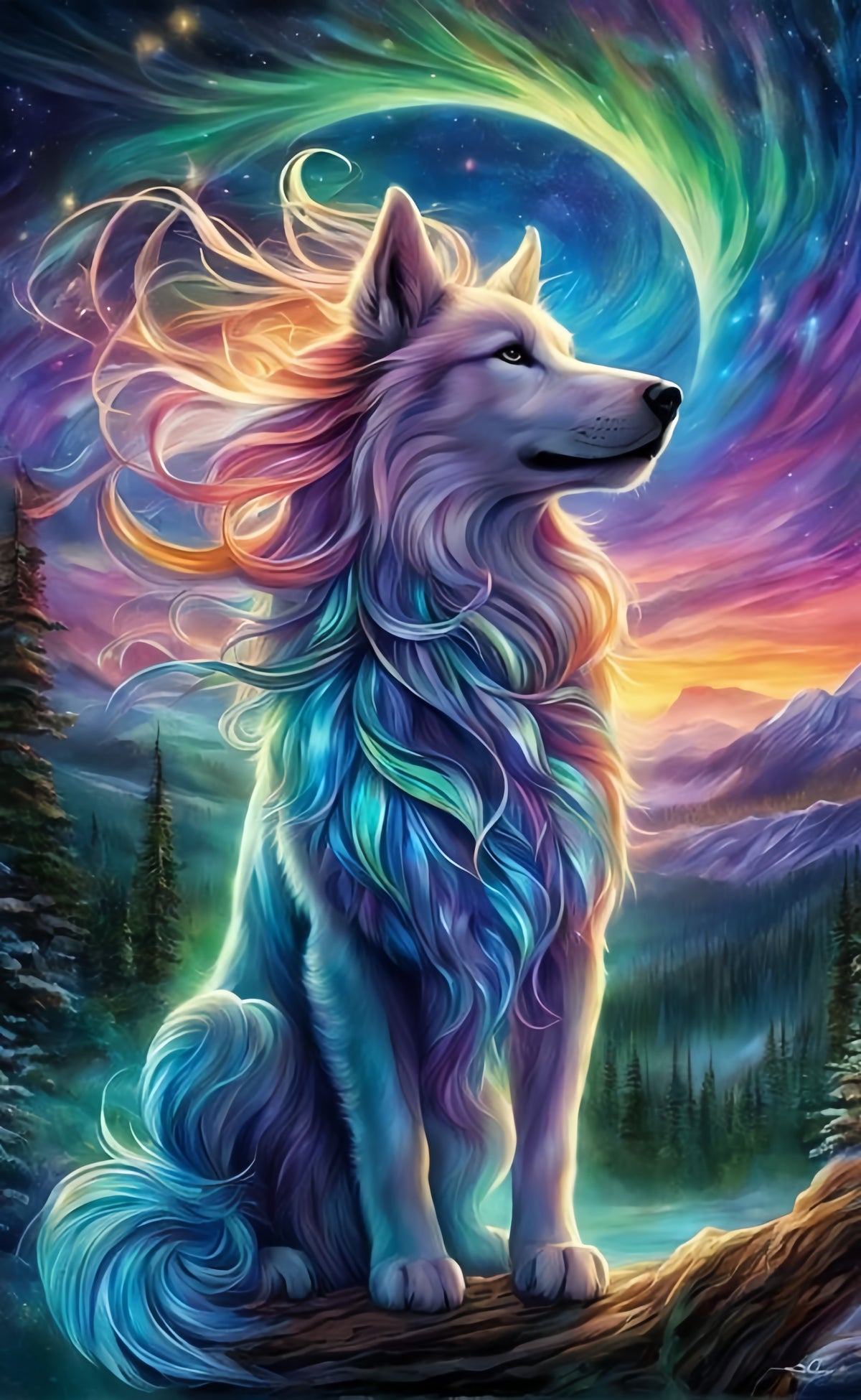 DIAMOND PAINTING -  Wolf