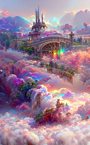 DIAMOND PAINTING -buntes Wolkenschloss