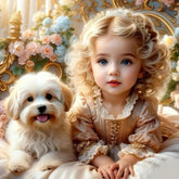 DIAMOND PAINTING - Mädchen und Hund