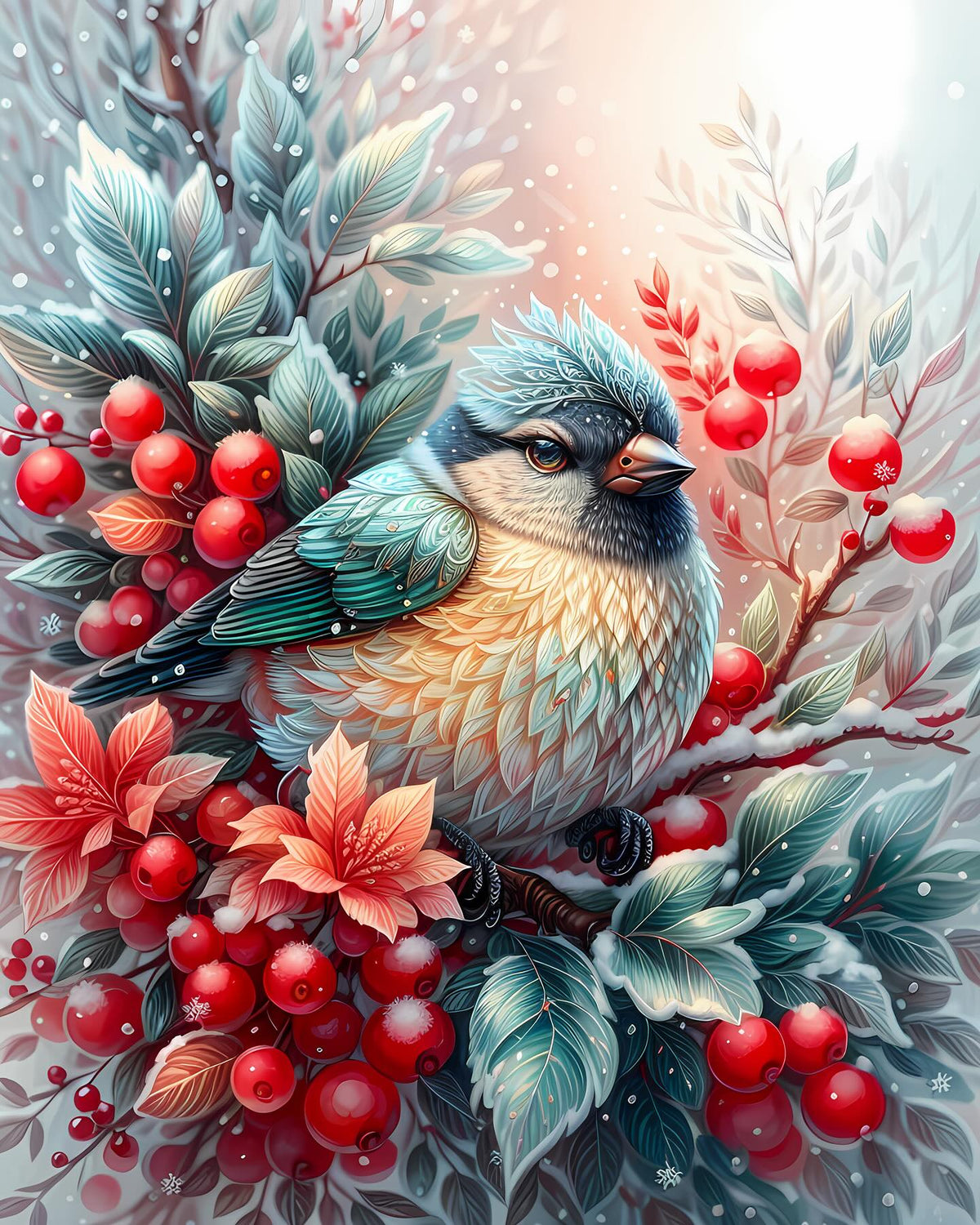 DIAMOND PAINTING - Weihnachtsvogel