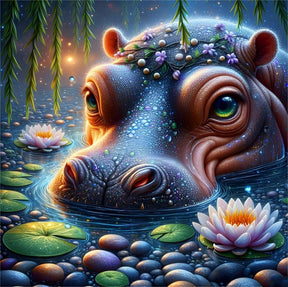 DIAMOND PAINTING - Nilpferd