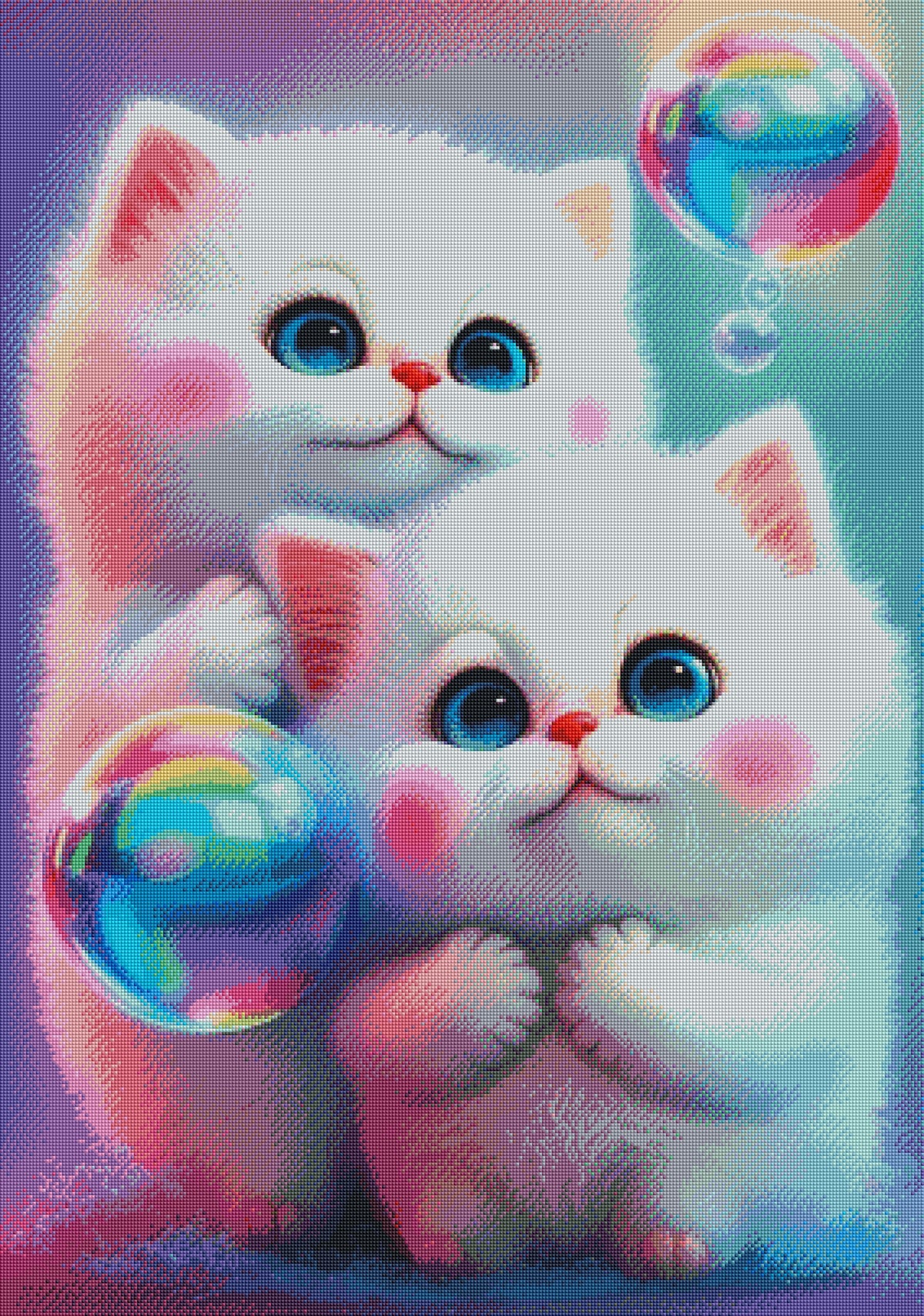 DIAMOND PAINTING -KLEINE WEISSE KATZE