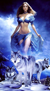DIAMOND PAINTING - Schönheit und Wolf