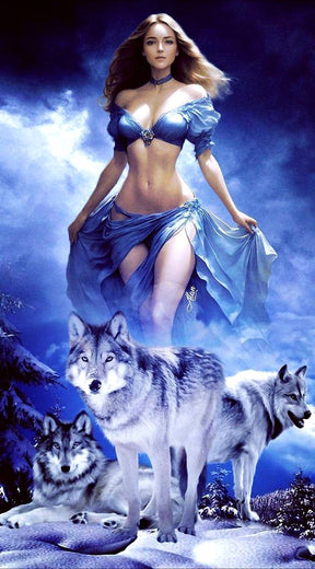 DIAMOND PAINTING - Schönheit und Wolf