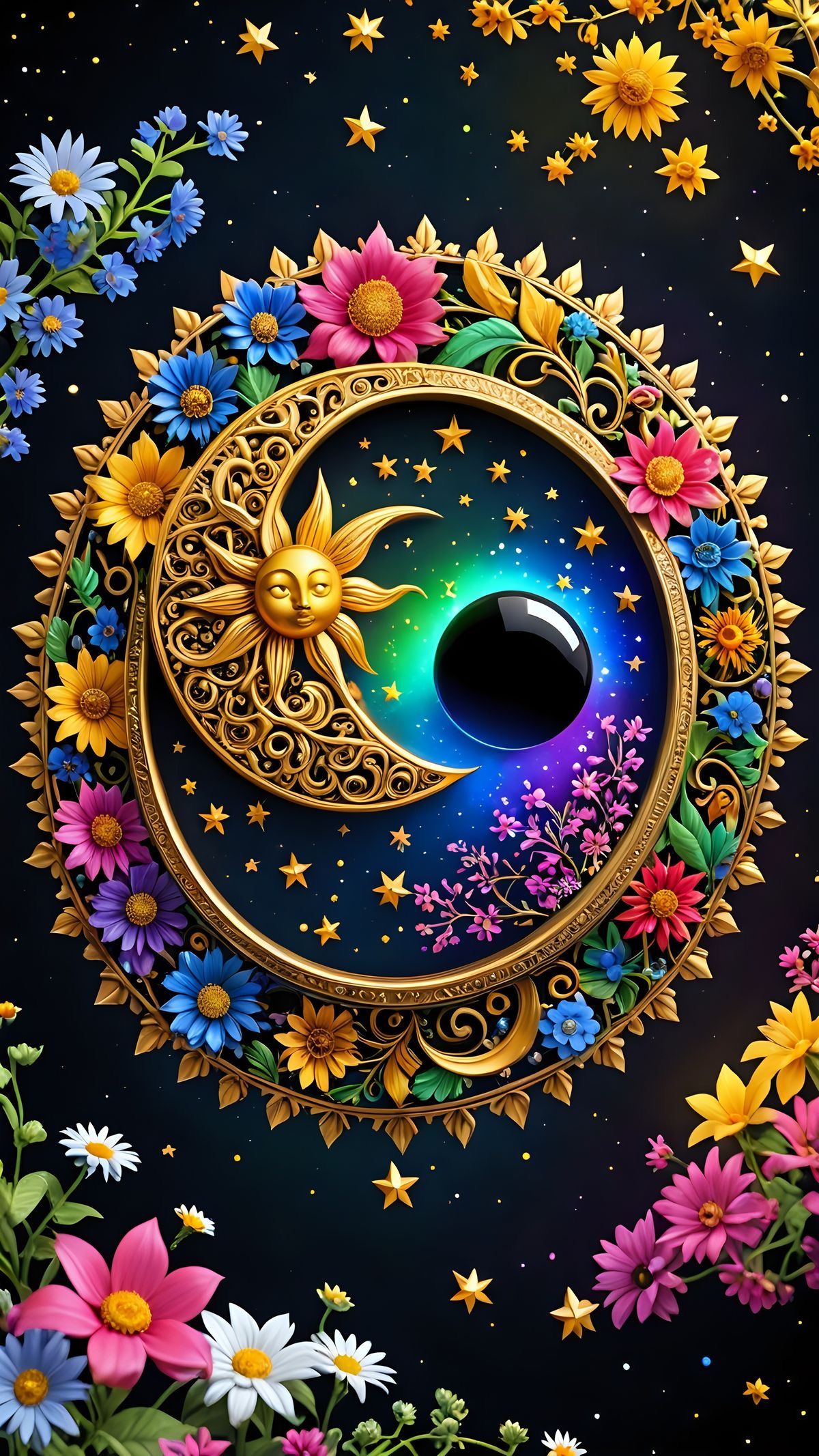 DIAMOND PAINTING - Sonne und Mond