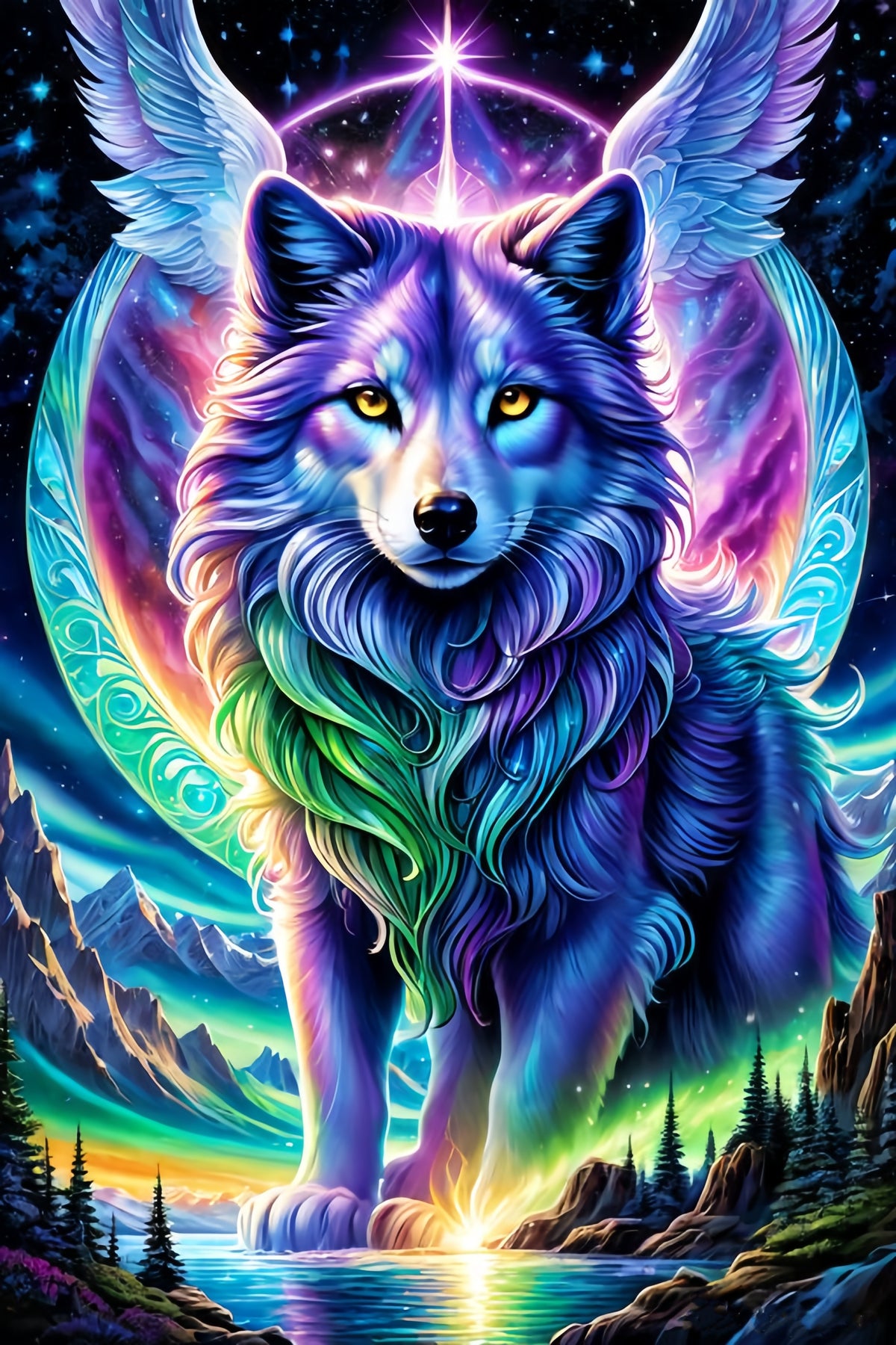 DIAMOND PAINTING -  Wolf