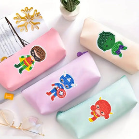 12 Stück DIY runde Diamantmalerei-Aufkleber Wandaufkleber | Karikatur