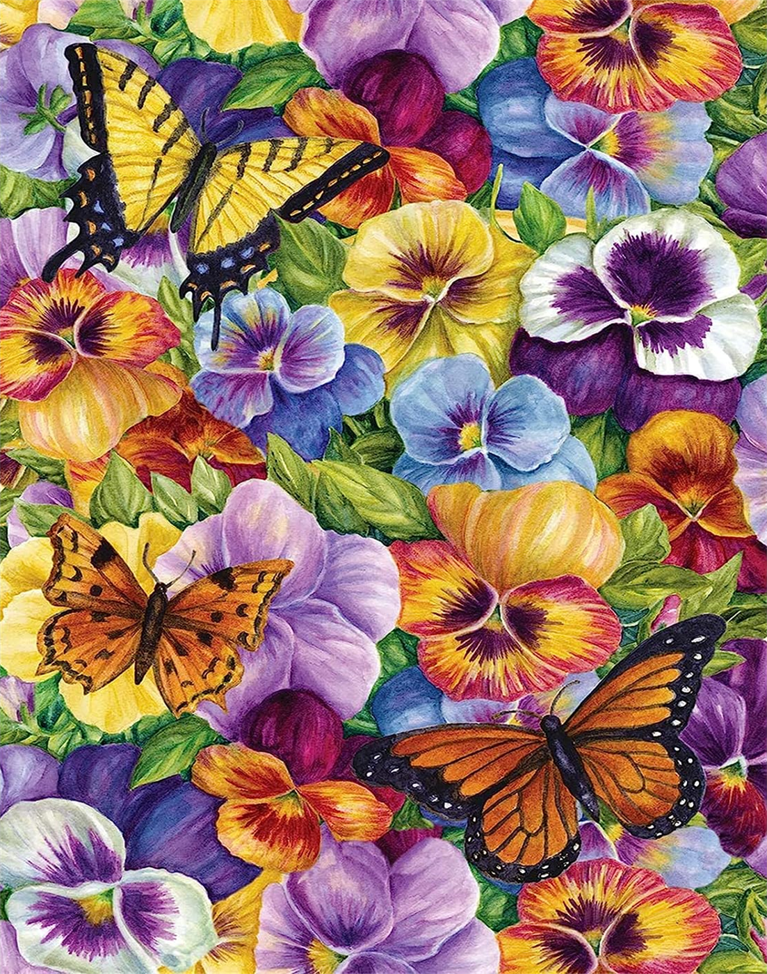 DIAMOND PAINTING -Schmetterling in den Blumen