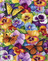 DIAMOND PAINTING -Schmetterling in den Blumen