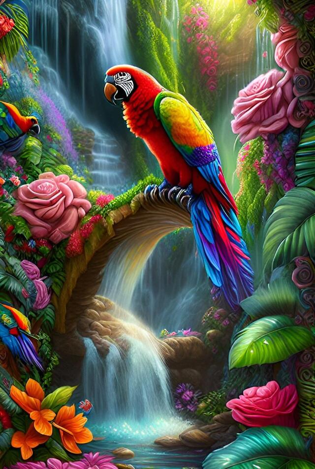 DIAMOND PAINTING - Papagei