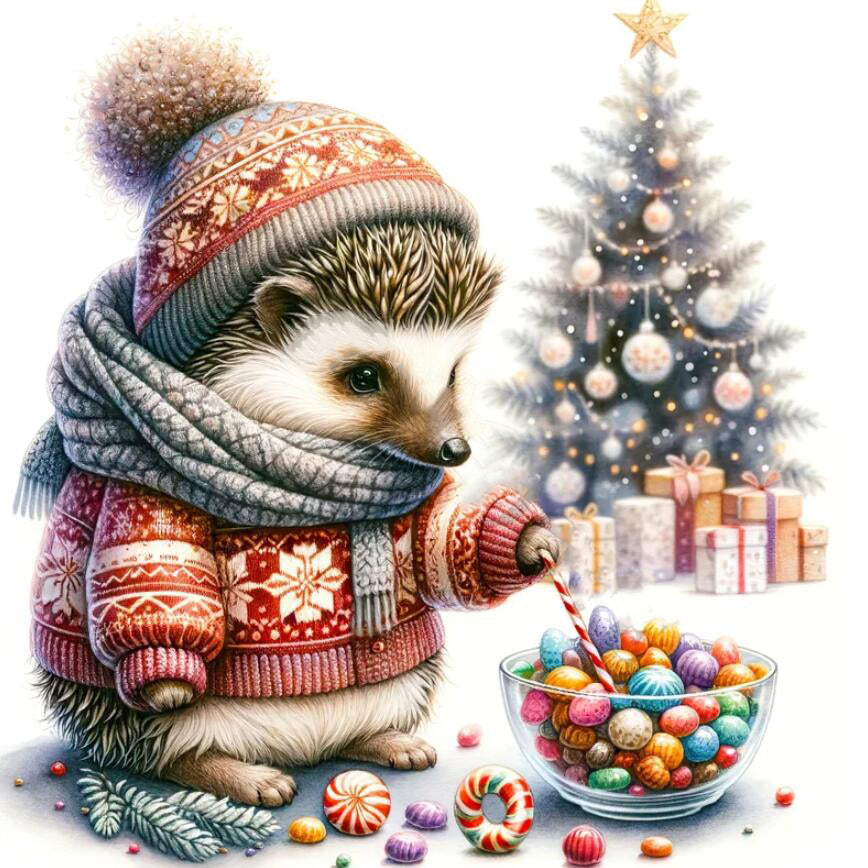 DIAMOND PAINTING - Weihnachtsigel