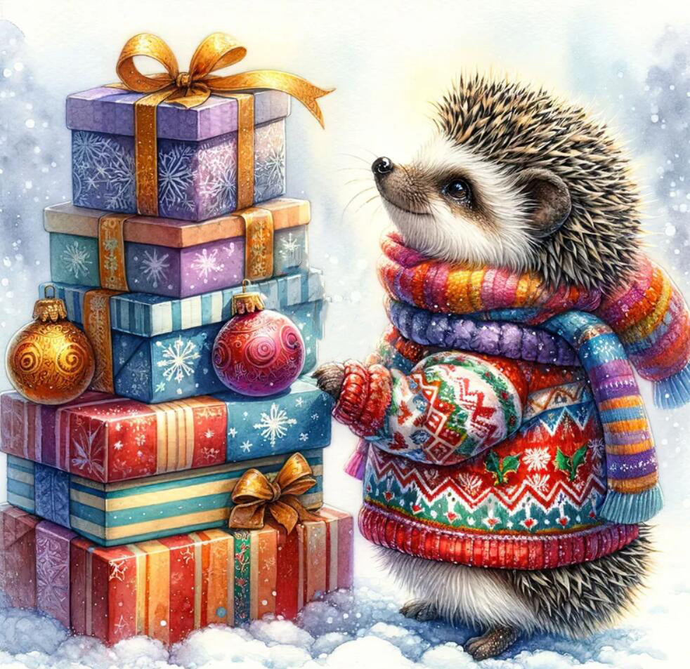 DIAMOND PAINTING - Weihnachtsigel