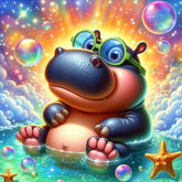 DIAMOND PAINTING -Nilpferd