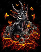 DIAMOND PAINTING -Drache und Skelett