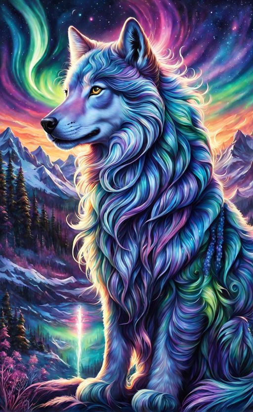 DIAMOND PAINTING -  Sternenwolf