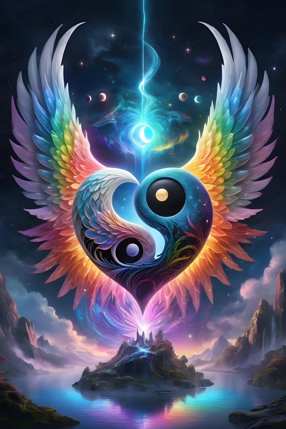 DIAMOND PAINTING -  Yin-Yang-Symbol