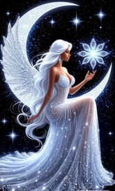 DIAMOND PAINTING - Der Mond und der Engel
