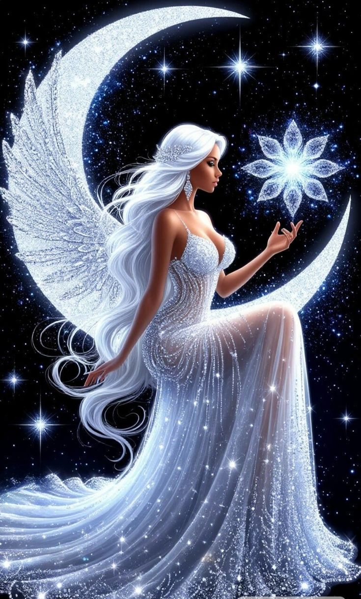 DIAMOND PAINTING - Der Mond und der Engel