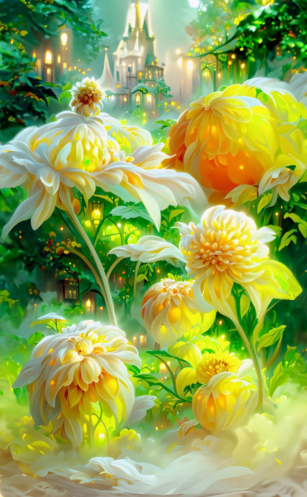 DIAMOND PAINTING -GELBE BLUMENFEE