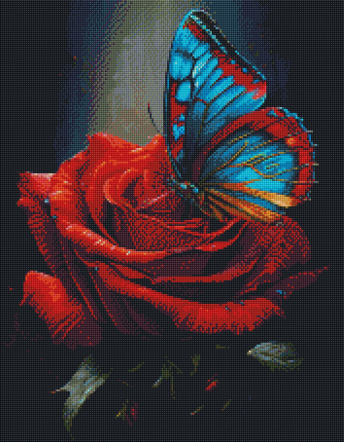 DIAMOND PAINTING -ROTE ROSE